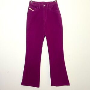 Diesel Industry Vintage Magenta Flared Pants